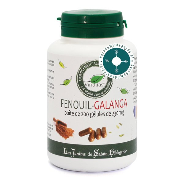 Przyprawy i zioła - Galgant z koprem włoskim kapsułki 230mg 200 sztuk / Les Jardins de Sainte-Hildegarde