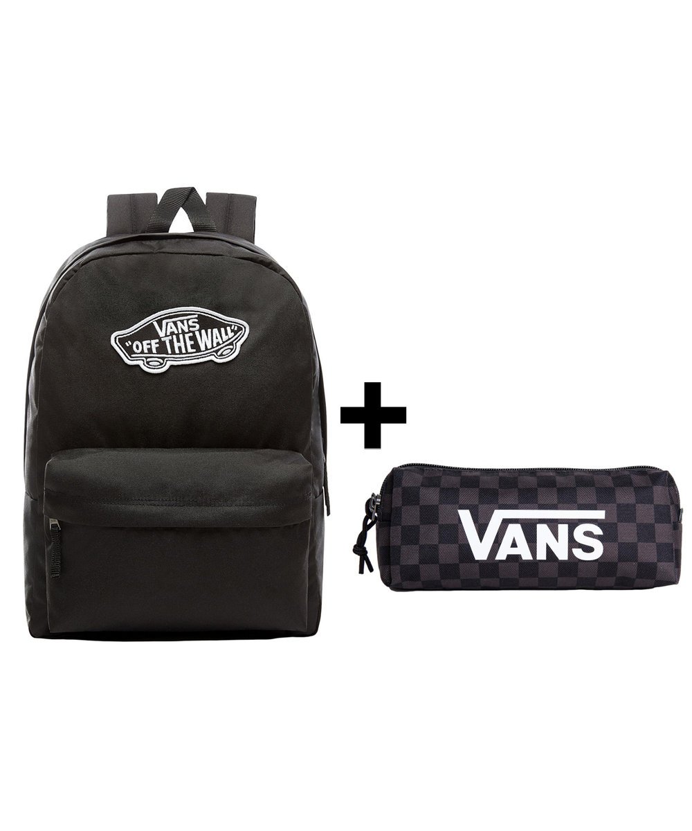 Zestaw Vans - Plecak OLD SKOOL CLASSIC VN000H4YBLK Blk + Piórnik OLD SKOOL PENCIL POUCH VN000H58BA5 Blk/Charcoal