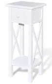 Kwietniki - Biały stolik boczny z szufladą A0-N30 - miniaturka - grafika 1