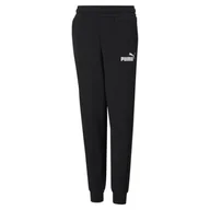 Odzież sportowa dziecięca - Młodzieżowe spodnie z logo Essentials PUMA Black - miniaturka - grafika 1
