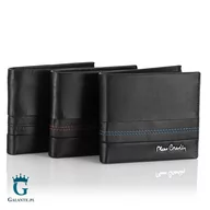 Portfele - Mały skórzany portfel męski z przeszyciami Pierre Cardin TILAK97 8824 - miniaturka - grafika 1