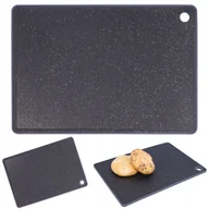 Deski do krojenia - Deska do krojenia antypoślizgowa plastikowa duża 33x23 cm czarna kuchenna - miniaturka - grafika 1