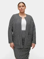 Marynarki i żakiety damskie - Vero Moda Curve Marynarka Bena 10302003 Czarny Regular Fit - miniaturka - grafika 1