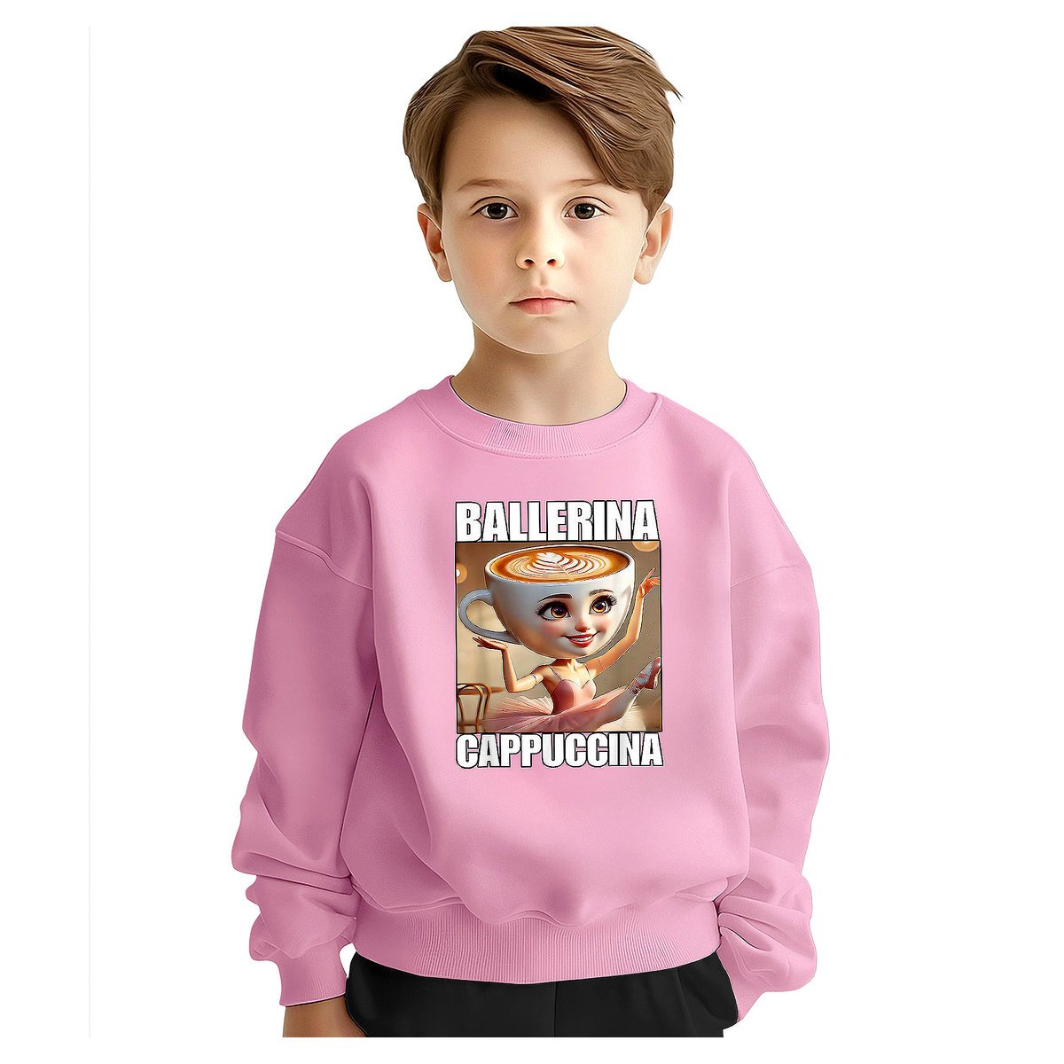 BLUZA DZIECIĘCA BRAINROT CAPPUCCINA BALLERINA 146-152 DLA DZIEWCZYNKI