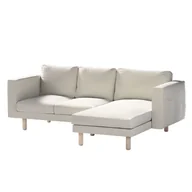 Pokrowce na meble - Dekoria pl pl Pokrowiec na sofę Norsborg 3-osobową z szezlongiem jasno szary welwet 231 x 88/157 x 85 cm Ingrid 1026-705-40 - miniaturka - grafika 1