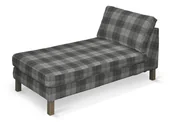 Pokrowce na meble - Dekoria pl pl Pokrowiec na szezlong Karlstad wolnostojący krótki krata szaro-grafitowa 80 x 160 x 80 cm Edinburgh 732-115-75 - miniaturka - grafika 1