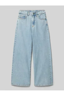 Jeansy z szeroką nogawką z czystej bawełny - Tom Tailor - Spodnie damskie - miniaturka - grafika 1