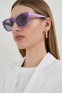 Okulary przeciwsłoneczne - Gucci okulary przeciwsłoneczne damskie kolor fioletowy - miniaturka - grafika 1