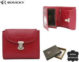 Rovicky Mały, Skórzany Portfel Damski Na Zatrzask - Portfele - miniaturka - grafika 1