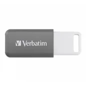 Pendrive - Verbatim USB flash disk, USB 2.0, 128GB, DataBar, szary, 49456, do archiwizacji danych - miniaturka - grafika 1
