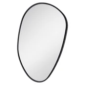 Lustra - Lustro łazienkowe asymetryczne 55x72 cm Dubiel Vitrum Fly w ramie czarny szczotkowany - miniaturka - grafika 1