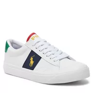 Buty dla chłopców - Sneakersy Polo Ralph Lauren RL00564110 J White Tumbled/Navy/Green W/ Yellow Pp - miniaturka - grafika 1