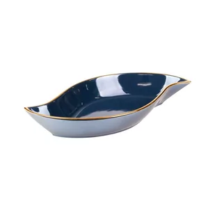 Patera dekoracyjna Amora 36 x 18 x 5 cm granatowa - Tace i patery - miniaturka - grafika 1