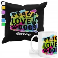 Gadżety dla niej i dla niego - ZESTAW KUBEK + POSZEWKA Z NADRUKIEM-DLA FANA PREZENT PIESKI ZWIERZĘTA+IMIĘ - miniaturka - grafika 1