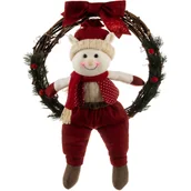 Ozdoby bożonarodzeniowe - Wianek na Drzwi Stroik Wieniec Świąteczny Dekoracja Ozdoba Ścianę Duży Elf - miniaturka - grafika 1