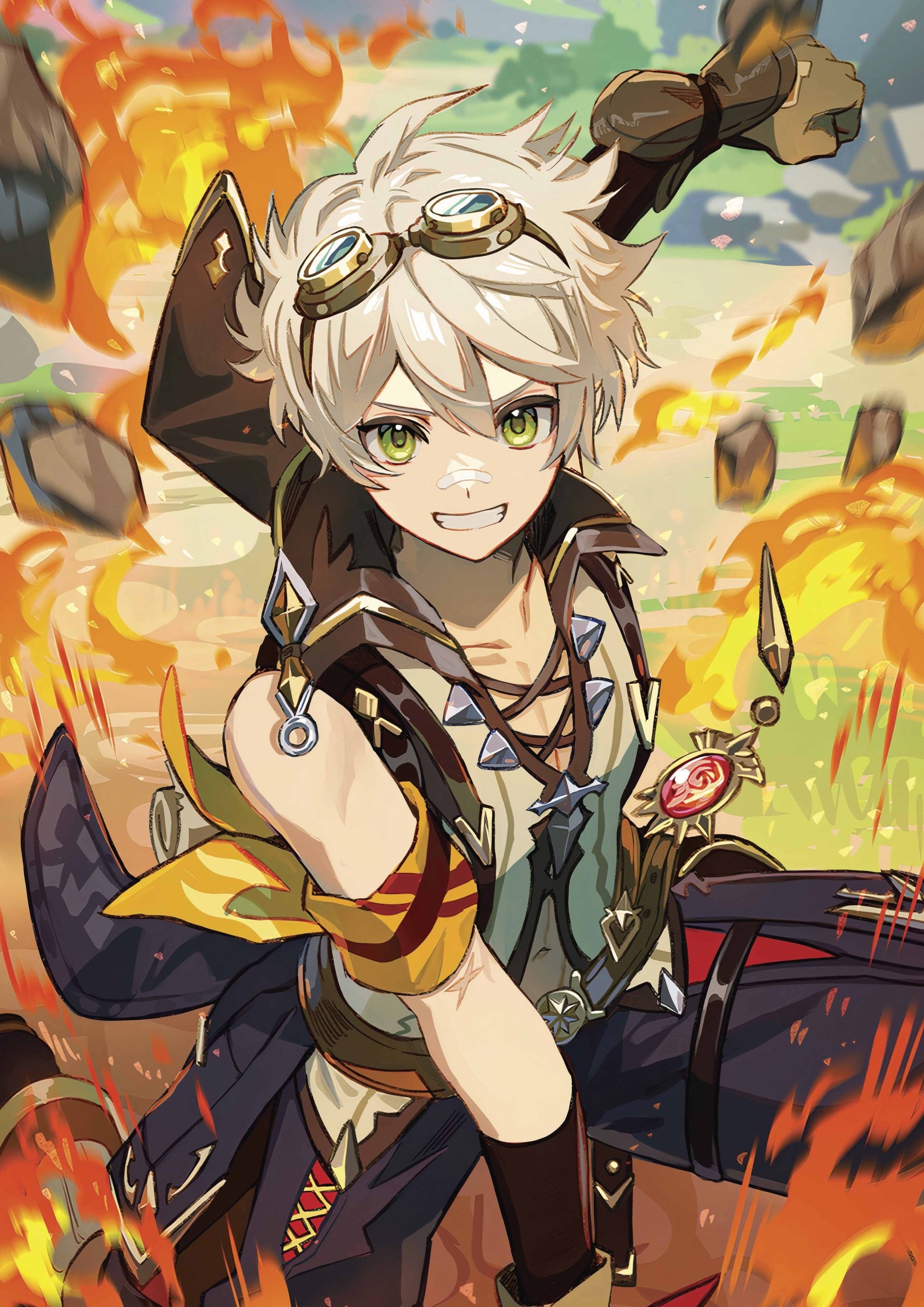 Plakat A3 Genshin Impact Anime Gra Bennett