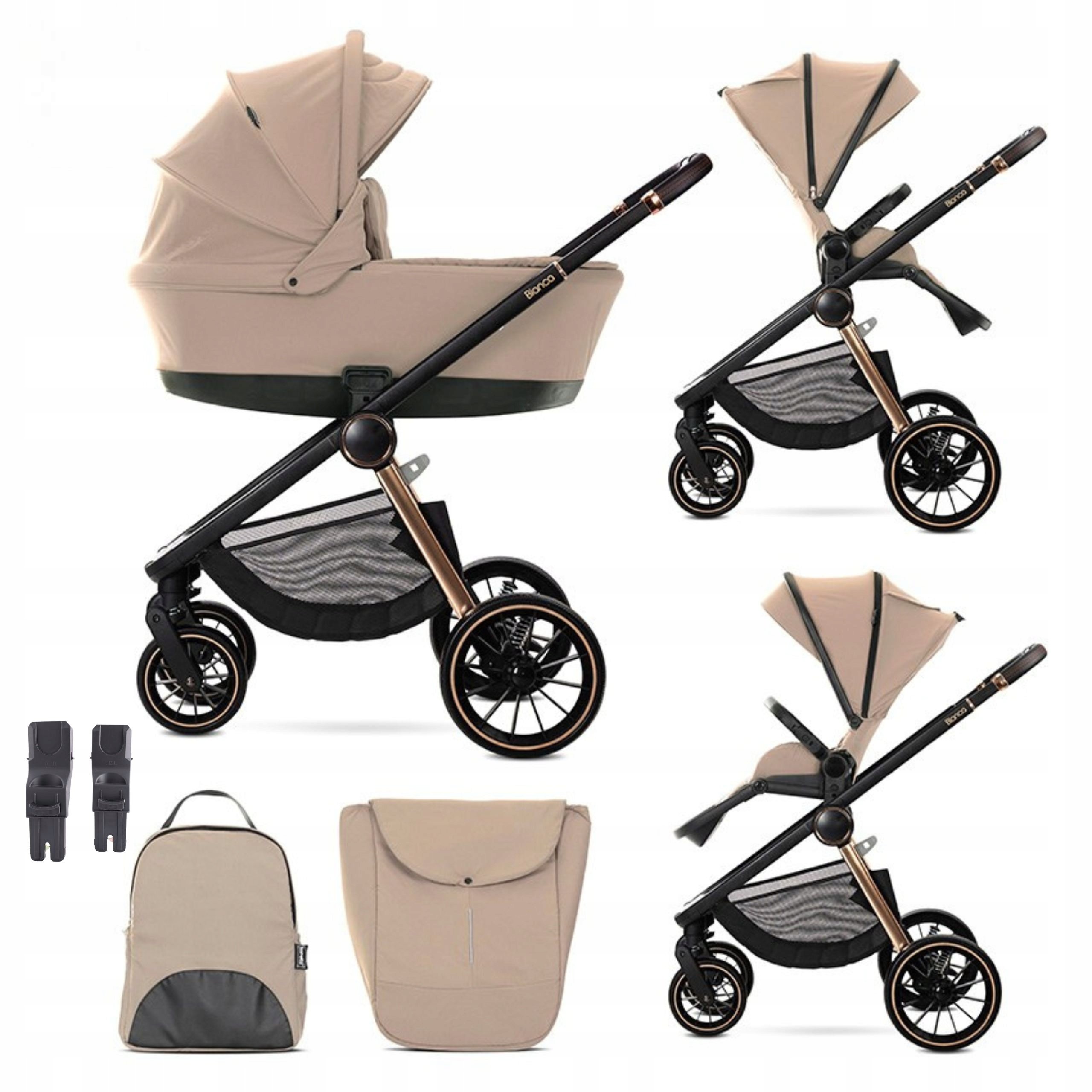 Wózek wielofunkcyjny 2w1 spacerówka gondola adaptery plecak antyrefluks