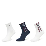 Skarpetki dla dzieci - Zestaw 3 par wysokich skarpet dziecięcych Tommy Hilfiger 701236331 Granatowy - miniaturka - grafika 1