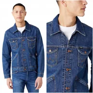 Kurtki męskie - Wrangler 124MJ Męska Kurtka Jeansowa Jeans M - miniaturka - grafika 1