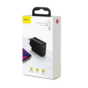 Baseus Speed PPS Quick charger ładowarka sieciowa adapter EU USB / USB Typ C PD Quick Charge 3.0 QC3.0 czarny (CCFS-C01) - Ładowarki do telefonów - miniaturka - grafika 12