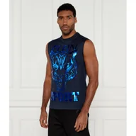 Koszulki męskie - Plein Sport Tank top Regular Fit - miniaturka - grafika 1
