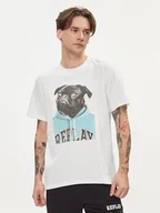 Koszulki męskie - Replay T-Shirt M6808.000.22662 Biały Regular Fit - miniaturka - grafika 1
