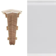 Listwy przypodłogowe - Arbiton Narożnik wewnętrzny do listwy INDO (2 sztuki) biały mat - miniaturka - grafika 1