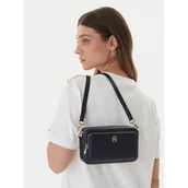 Torebki damskie - Torebka Tommy Hilfiger Th Icon Camera Bag Mono AW0AW18121 Granatowy - miniaturka - grafika 1