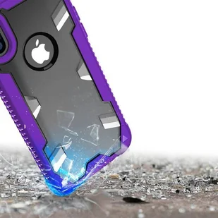 Zizo Proton Case Pancerne etui iPhone X ze szkłem 9H na ekran (Purple/Trans Clear) - Etui i futerały do telefonów - miniaturka - grafika 10