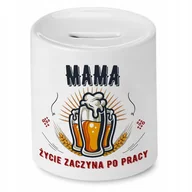 Skarbonki - Skarbonka Dla Mamy na Dzień Mamy Urodziny Prezent z Nadrukiem ze Zdjęciem + Opakowanie na prezent (wzór 01) - miniaturka - grafika 1