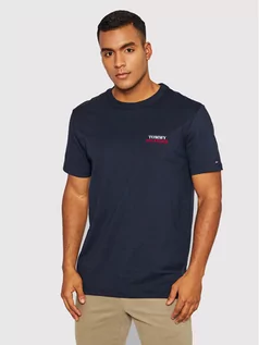 Koszulki męskie - Tommy Hilfiger T-Shirt Cn Ss UM0UM02350 Granatowy Regular Fit - grafika 1
