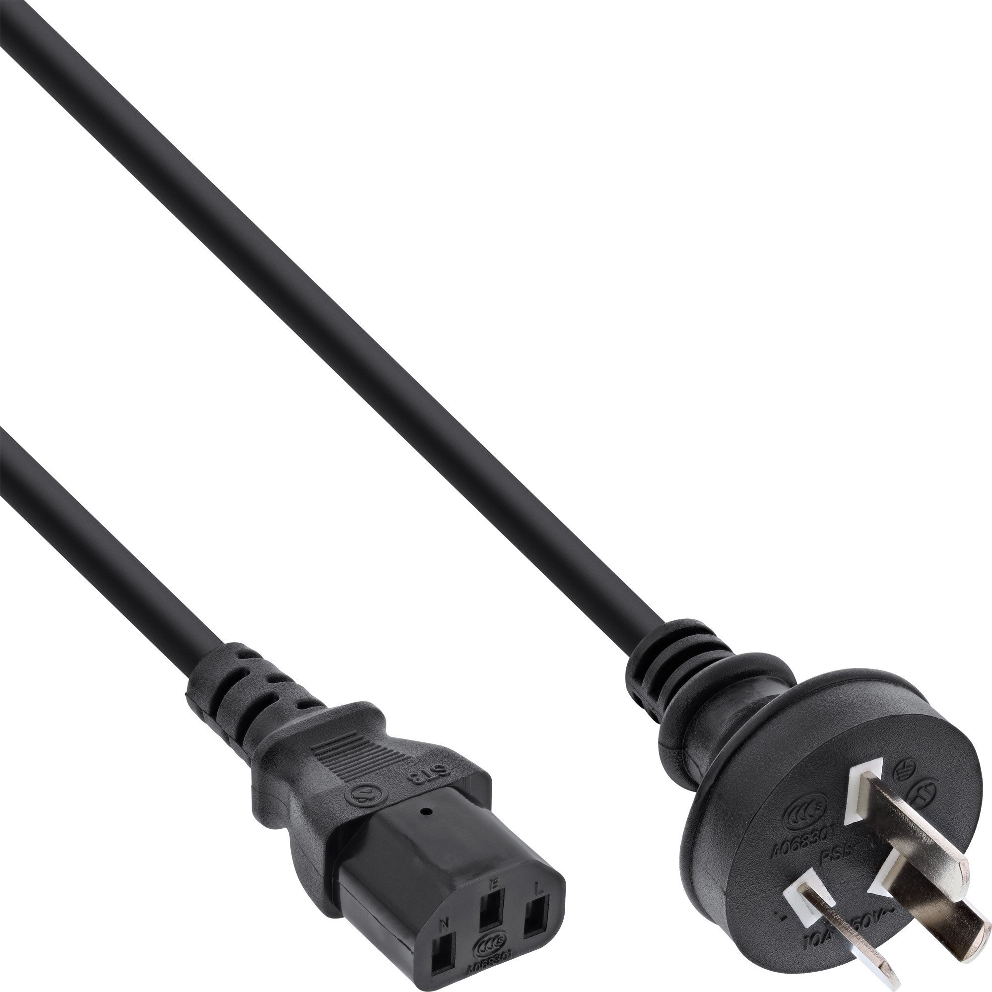 Kabel sieciowy InLine®, wtyczka sieciowa Chiny do wtyczki IEC C13, 5,0 m