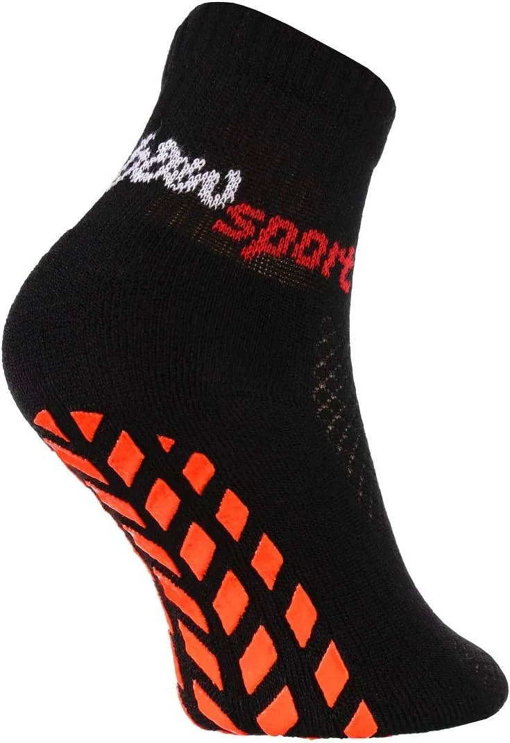 Neonowe skarpety sportowe dla dzieci 24-29 czarne