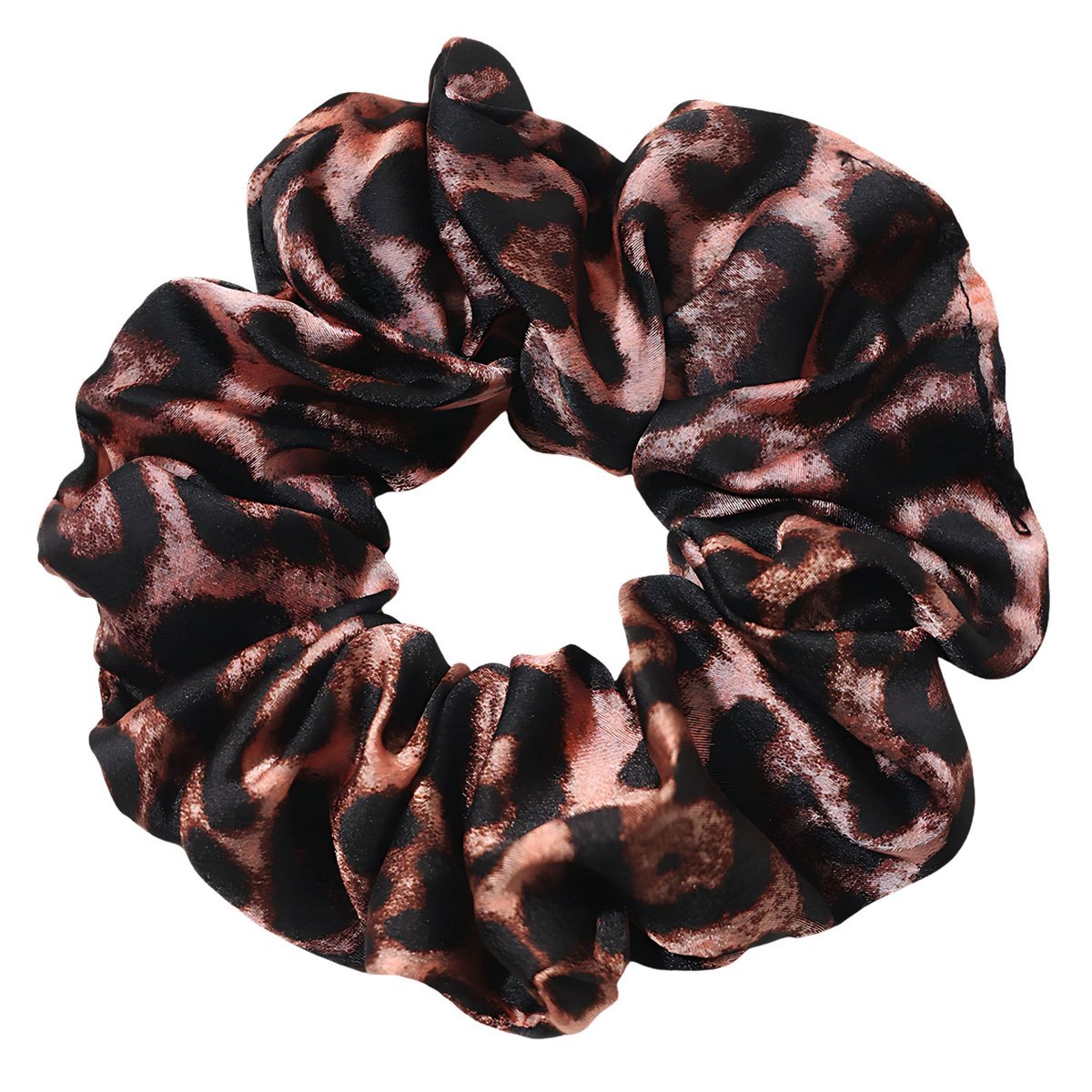 Gumka do Włosów Różowa Duża Frotka Bezpieczna w Panterkę Lekka i Wygodna