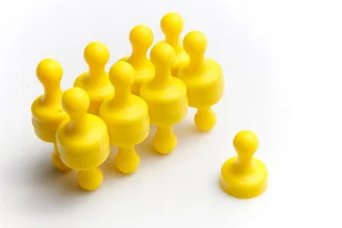 Magnes na lodówkę, biurowy 19x25 Żółty - Magnesy - miniaturka - grafika 1