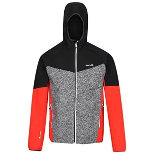 Regatta Kurtka męska Garn Ii, Czarny/popiół Marl/Cajun Orange, XL - Kurtki męskie - miniaturka - grafika 1