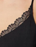 Bluzki damskie - BLUZKA TOP KOSZULKA DAMSKA ONLY ANNA R. XS CZARNA RAMIĄCZKA LUŹNA KORONKA - miniaturka - grafika 1