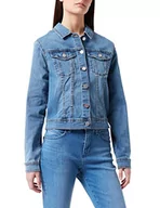 Kurtki damskie - Vila Damska kurtka jeansowa Vined IT L/S MBD-NOOS Medium Blue Denim, M - miniaturka - grafika 1