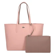 Torebki damskie - Lacoste Odwracalna torba na ramię Anna 34,5 cm różowy - miniaturka - grafika 1