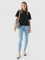 Spodnie damskie - Damskie jeansy skinny Outhorn OTHWAW24TJNSF002 - niebieskie - miniaturka - grafika 1