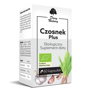 DARY NATURY Czosnek Plus 60kaps. Ekologiczny Suplement diety DARY NATURY 21DARCZOSN - Suplementy naturalne - miniaturka - grafika 2