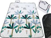 Ręczniki - Mata plażowa koc piknikowy biwakowy palmy 150x200 - miniaturka - grafika 1