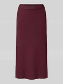 Spódnice - Spódnica z dzianiny o długości do kolan z elastycznym pasem model ‘COMFY’ - miniaturka - grafika 1