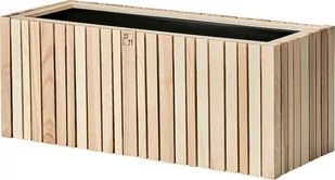 Doniczka samonawadniająca GrowWIDE jesion naturalny z otworami na uchwyty do zawieszenia - Donice - miniaturka - grafika 1