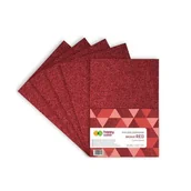 Dekoratorstwo - Arkusze piankowe, brokatowe, A4, 5 arkuszy, czerwone, Happy Color - miniaturka - grafika 1