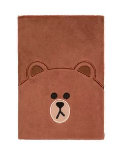 Line Friends Line Friends Line Friends Pluszowy Notes Notatnik A5 Miś Brown 5055918633159 - Notesy i bloczki - miniaturka - grafika 1