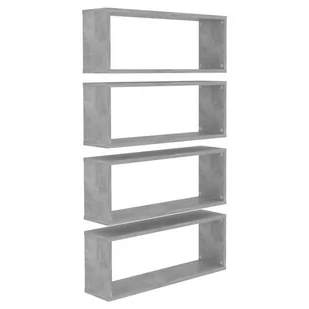 VidaXL Lumarko Półki ścienne kostki 4 szt., szarość betonu, 60x15x23 cm, płyta 807146 VidaXL - Półki do salonu - miniaturka - grafika 1