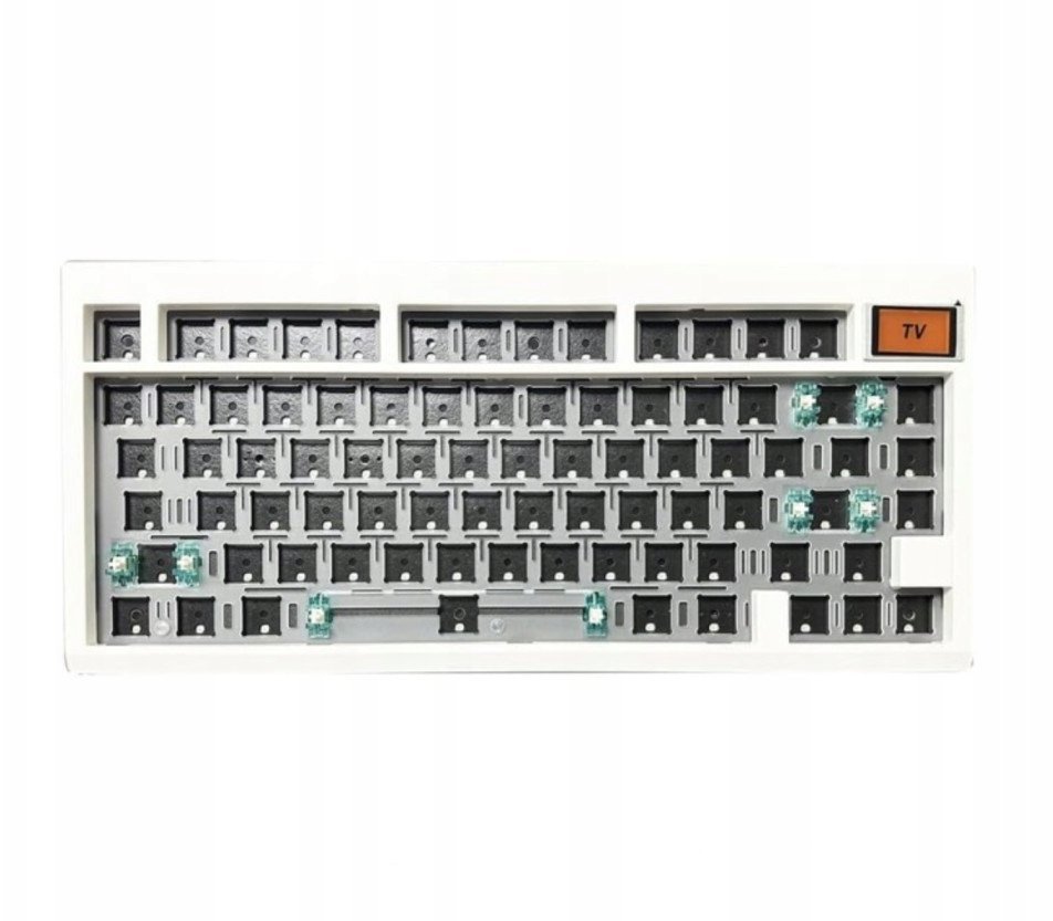 Zuoya Klawiatura Mechaniczna White GMK81 80% DIY Kit Hotswap RGB Wireless 2.4 Ghz