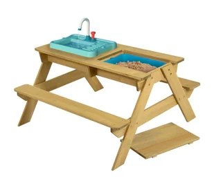 TP Toys TP617 Drewniany stół do zabawy dla dzieci z umywalką i piaskownicą - Zabawki do piasku - miniaturka - grafika 1