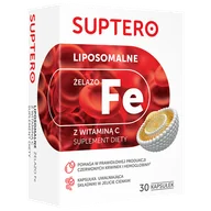 Witaminy i minerały - Suptero Liposomalne Żelazo Fe z Witaminą C, 30 kapsułek - miniaturka - grafika 1